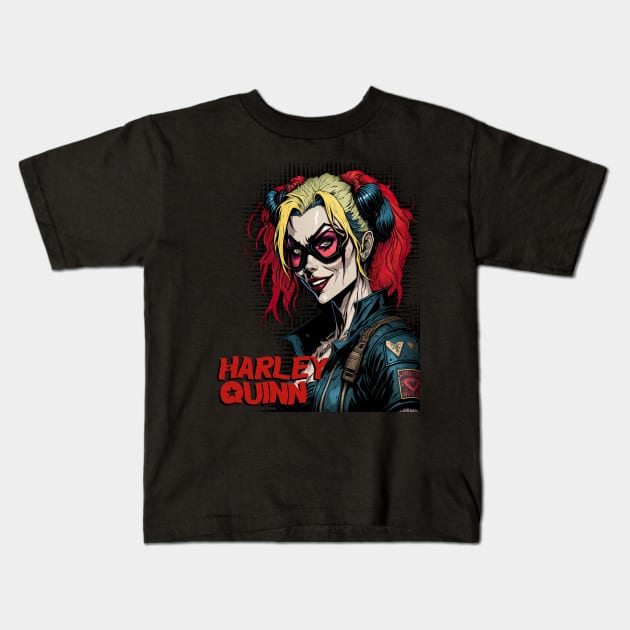 Harley Quinn II Kids T-Shirt by Pictozoic